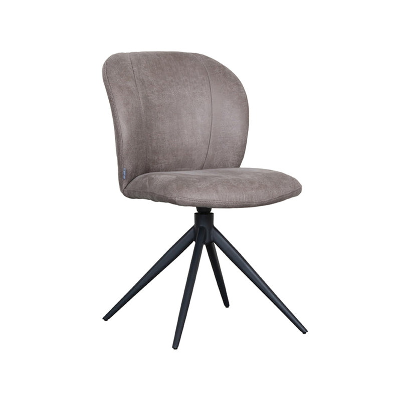Eetkamerstoel Kimo Taupe Micro Suede Draaibaar 49x62x85 cm-Eetkamerstoelen-LABEL51