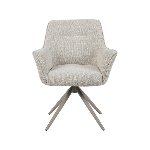 Eetkamerstoel Kimora - Naturel - Royal Boucle - Taupe Metalen-Eetkamerstoelen-LABEL51