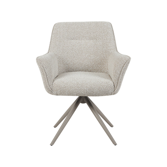 Eetkamerstoel Kimora - Naturel - Royal Boucle - Taupe Metalen-Eetkamerstoelen-LABEL51