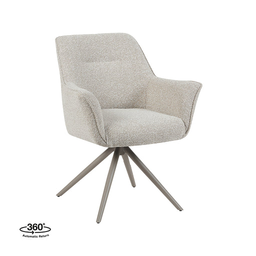 Eetkamerstoel Kimora - Naturel - Royal Boucle - Taupe Metalen-Eetkamerstoelen-LABEL51