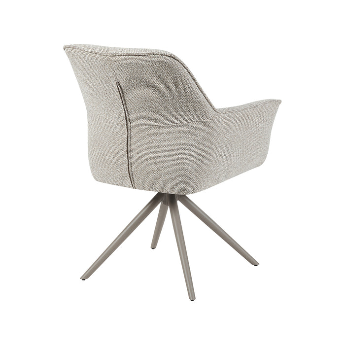 Eetkamerstoel Kimora - Naturel - Royal Boucle - Taupe Metalen...-Eetkamerstoelen-LABEL51
