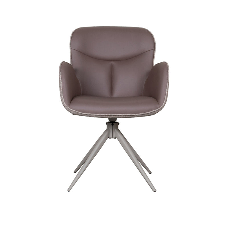 Eetkamerstoel Lasse Bruin Microvezel Taupe Metalen Frame-Eetkamerstoelen-LABEL51