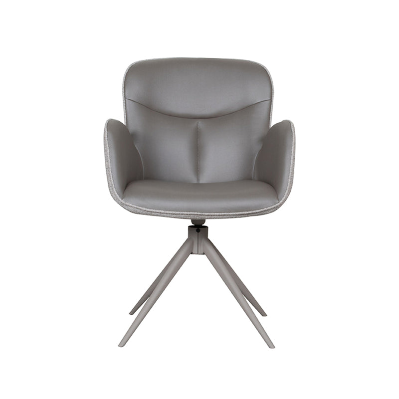 Eetkamerstoel Lasse Forest Microvezel Taupe Metalen Frame-Eetkamerstoelen-LABEL51