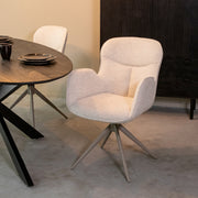Eetkamerstoel Lasse Naturel Canyon Taupe Metalen Frame-Eetkamerstoelen-LABEL51