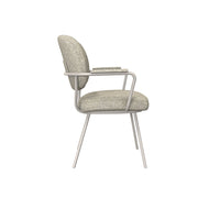 Eetkamerstoel Lausanne Naturel Royal Boucle Taupe 61x64x89 cm-Eetkamerstoelen-LABEL51