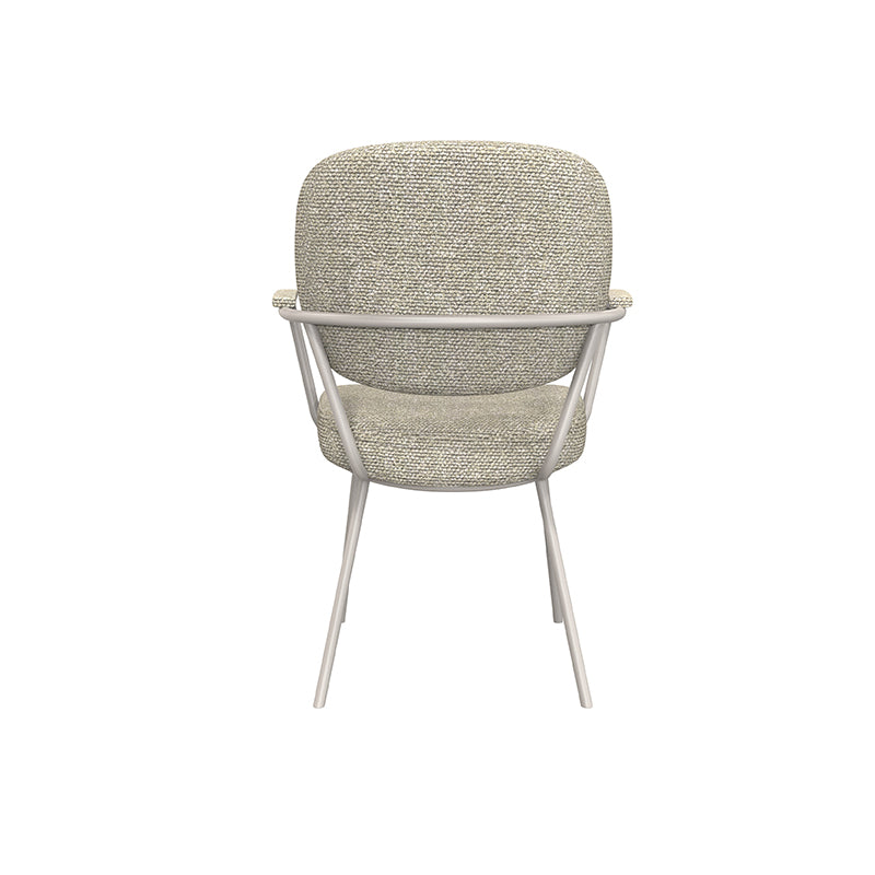 Eetkamerstoel Lausanne Naturel Royal Boucle Taupe 61x64x89 cm-Eetkamerstoelen-LABEL51