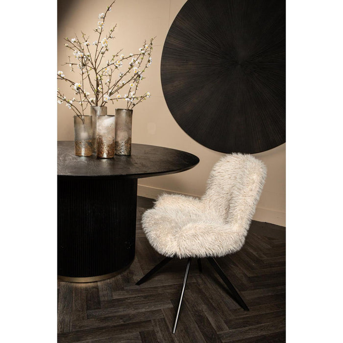 Eetkamerstoel Leander Polyester Crème 724887-PTMD