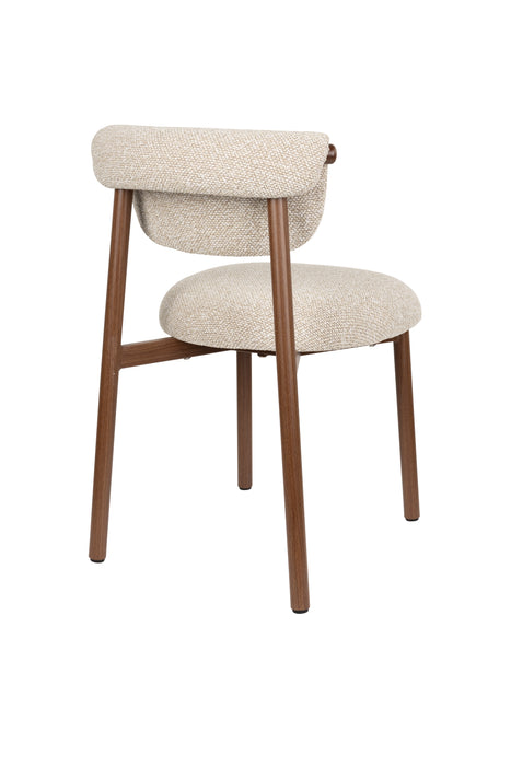 Eetkamerstoel Lee Polyester Beige 57x46 cm-Eetkamerstoelen-Creating Home