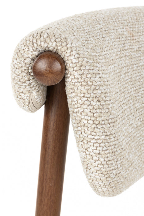 Eetkamerstoel Lee Polyester Beige 57x46 cm-Eetkamerstoelen-Creating Home