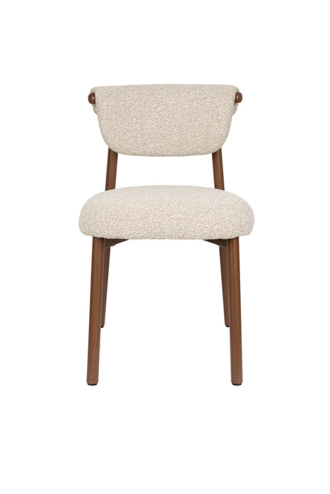 Eetkamerstoel Lee Polyester Beige 57x46 cm-Eetkamerstoelen-Creating Home
