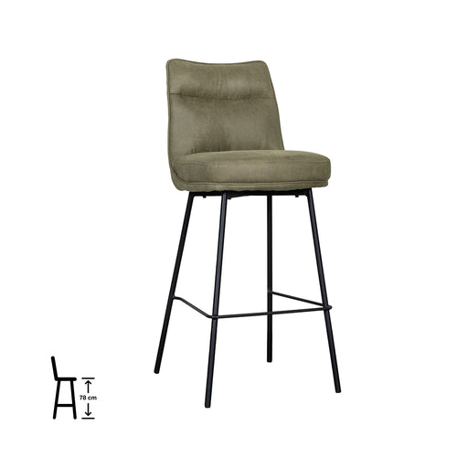 Eetkamerstoel Lennon Moss Micro Suede Hoog 46x55x107 cm-Barkrukken-LABEL51