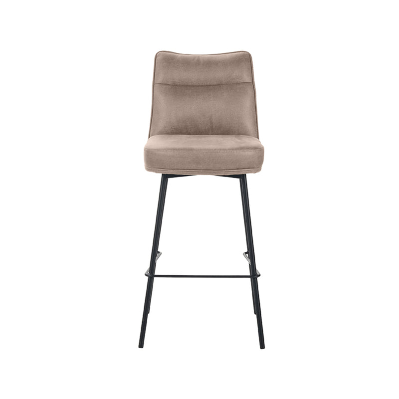 Eetkamerstoel Lennon Taupe Micro Suede Hoog 46x55x107 cm-Barkrukken-LABEL51