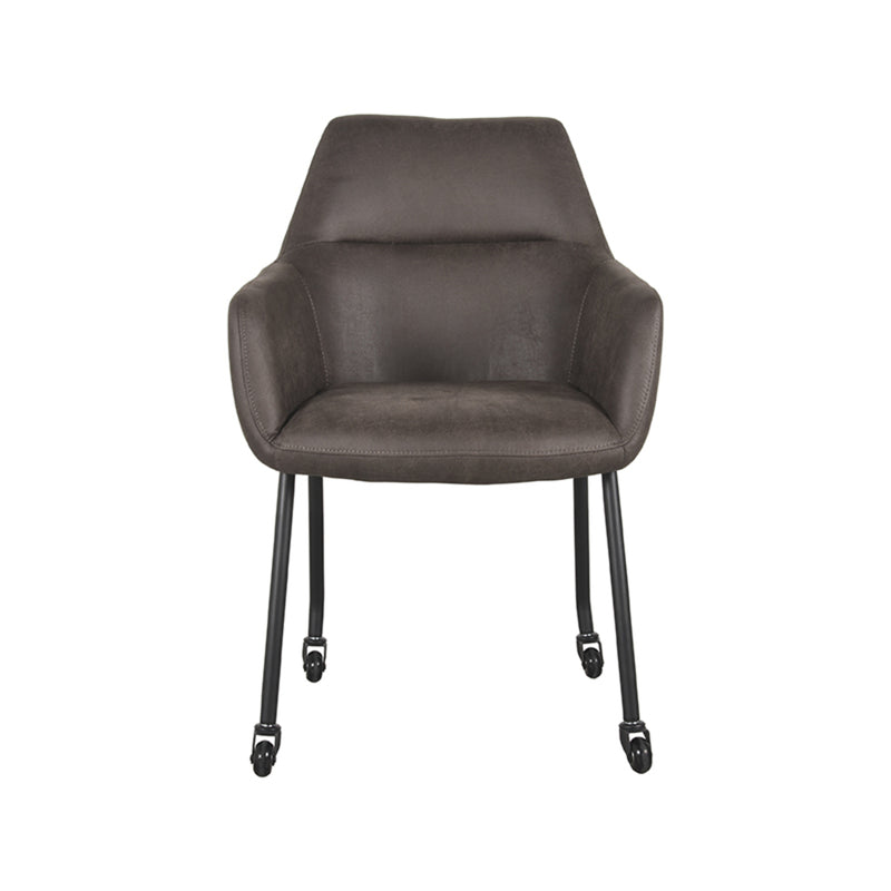 Eetkamerstoel Lenny Antraciet Micro Suede 56x64x84 cm-Eetkamerstoelen-LABEL51