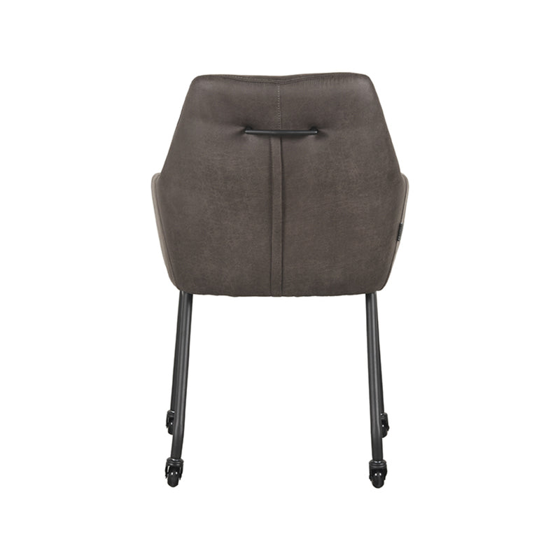 Eetkamerstoel Lenny Antraciet Micro Suede 56x64x84 cm-Eetkamerstoelen-LABEL51