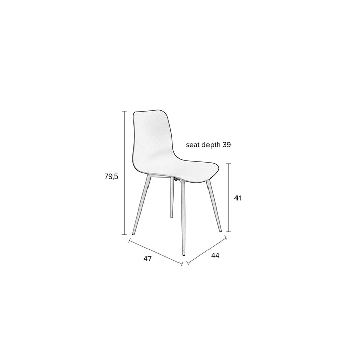 Eetkamerstoel Leon Polypropyleen Groen 49x44.5 cm-Eetkamerstoelen-Creating Home