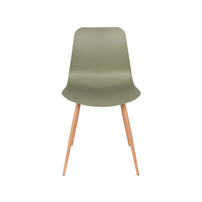 Eetkamerstoel Leon Polypropyleen Groen 49x44.5 cm-Eetkamerstoelen-Creating Home