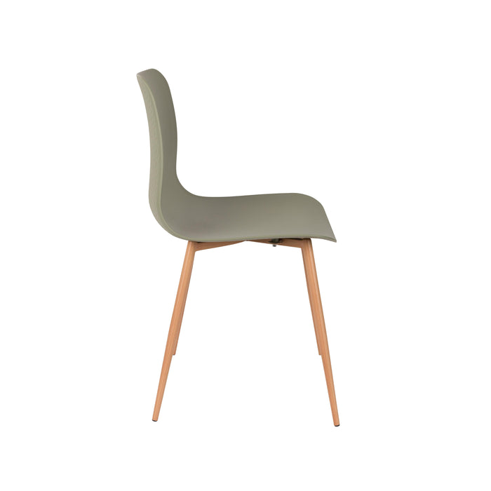 Eetkamerstoel Leon Polypropyleen Groen 49x44.5 cm-Eetkamerstoelen-Creating Home