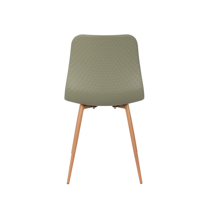 Eetkamerstoel Leon Polypropyleen Groen 49x44.5 cm-Eetkamerstoelen-Creating Home