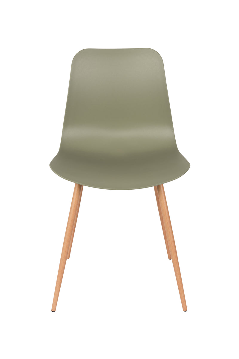 Eetkamerstoel Leon Polypropyleen Groen 49x44.5 cm-Eetkamerstoelen-Creating Home