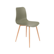 Eetkamerstoel Leon Polypropyleen Groen 49x44.5 cm-Eetkamerstoelen-Creating Home