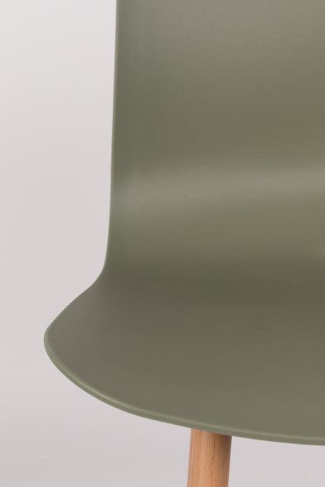 Eetkamerstoel Leon Polypropyleen Groen 49x44.5 cm-Fauteuils-Creating Home