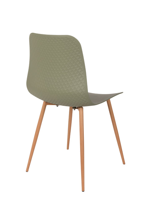 Eetkamerstoel Leon Polypropyleen Groen 49x44.5 cm-Fauteuils-Creating Home