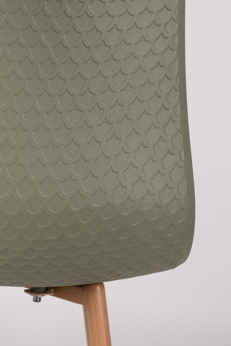 Eetkamerstoel Leon Polypropyleen Groen 49x44.5 cm-Fauteuils-Creating Home