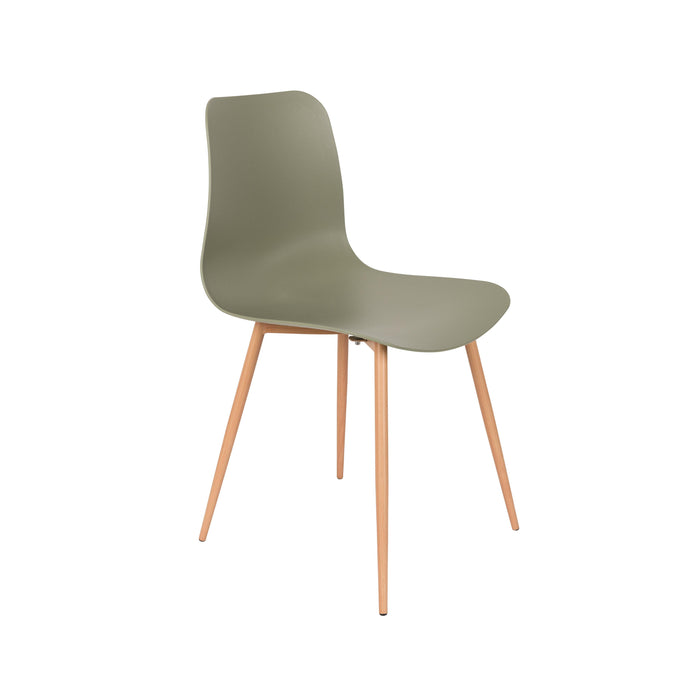 Eetkamerstoel Leon Polypropyleen Groen 49x44.5 cm-Fauteuils-Creating Home