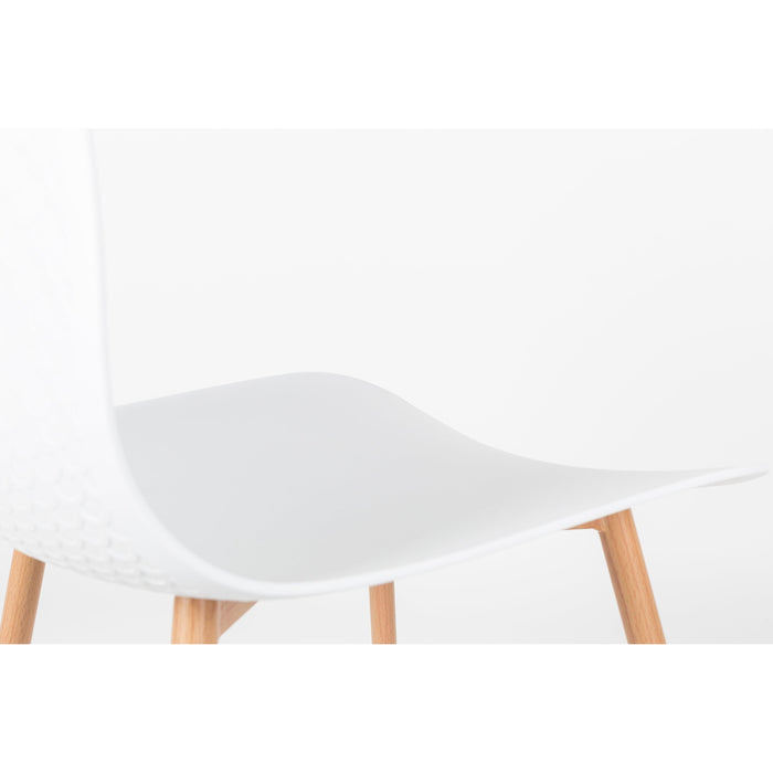 Eetkamerstoel Leon Polypropyleen Wit 49x44.5 cm-Eetkamerstoelen-Creating Home