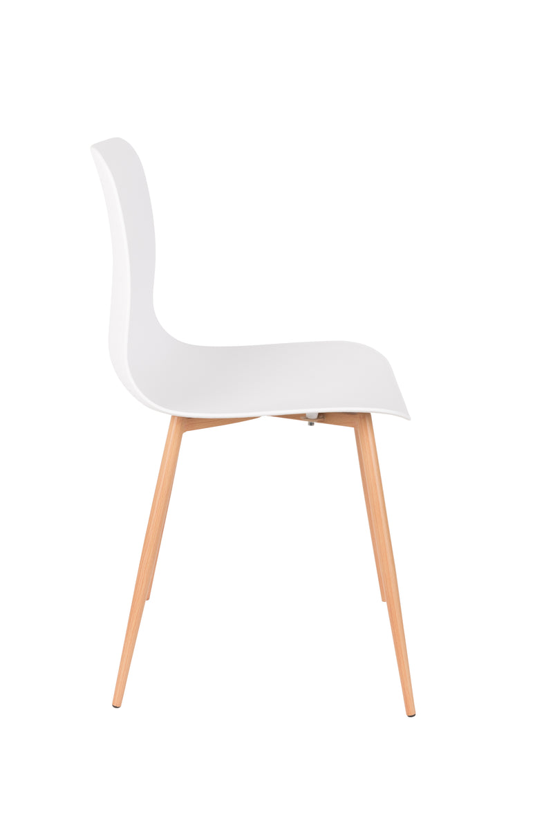 Eetkamerstoel Leon Polypropyleen Wit 49x44.5 cm-Eetkamerstoelen-Creating Home