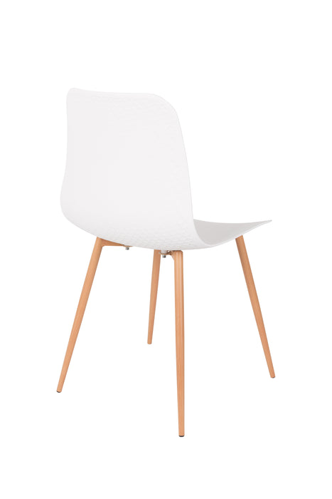 Eetkamerstoel Leon Polypropyleen Wit 49x44.5 cm-Eetkamerstoelen-Creating Home