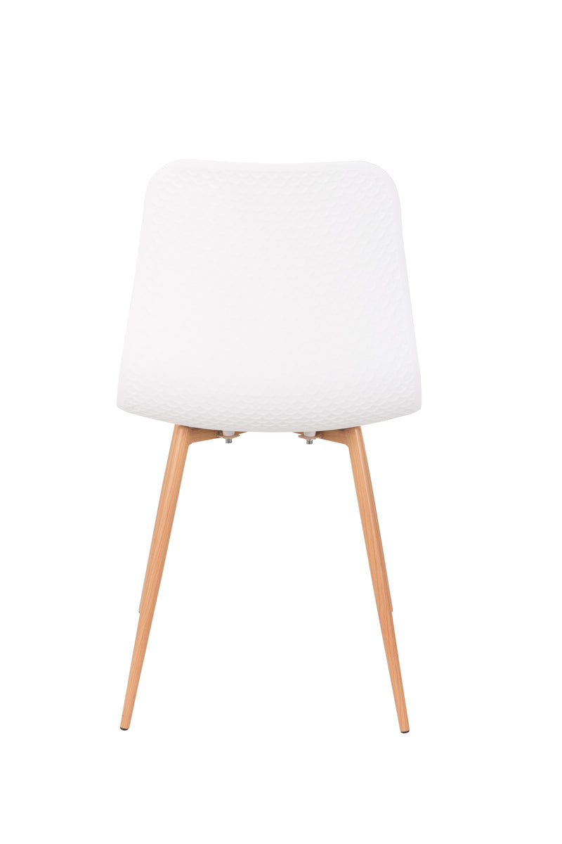 Eetkamerstoel Leon Polypropyleen Wit 49x44.5 cm-Eetkamerstoelen-Creating Home