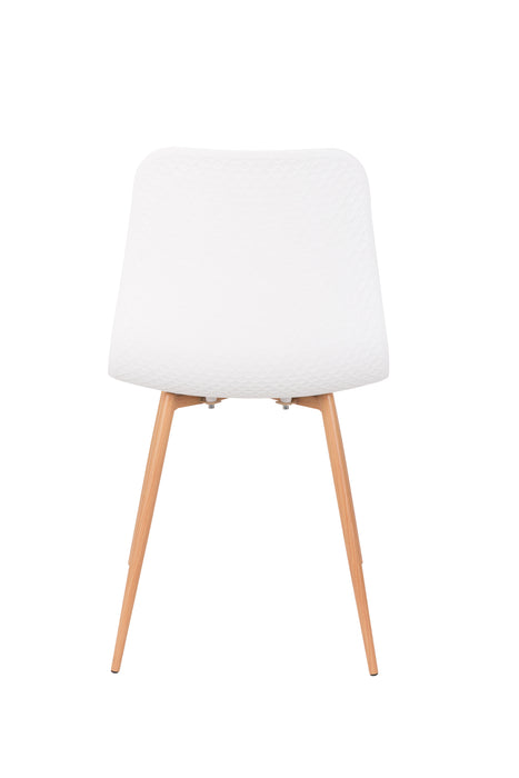 Eetkamerstoel Leon Polypropyleen Wit 49x44.5 cm-Eetkamerstoelen-Creating Home