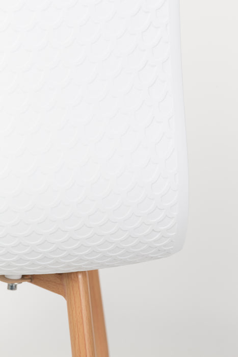 Eetkamerstoel Leon Polypropyleen Wit 49x44.5 cm-Eetkamerstoelen-Creating Home
