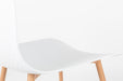 Eetkamerstoel Leon Polypropyleen Wit 49x44.5 cm-Eetkamerstoelen-Creating Home