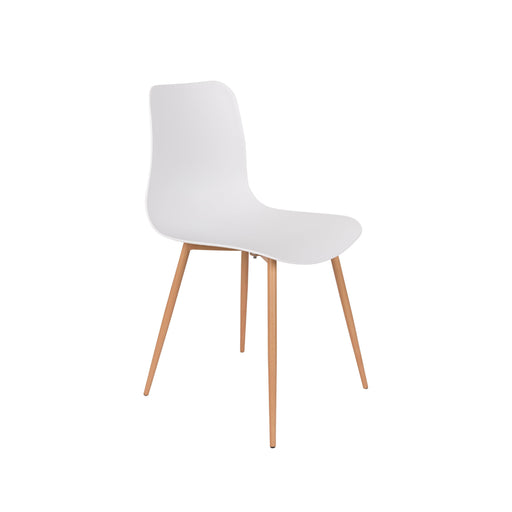 Eetkamerstoel Leon Polypropyleen Wit 49x44.5 cm-Eetkamerstoelen-Creating Home
