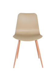 Eetkamerstoel Leon Steel Beige 49x44 cm-Eetkamerstoelen-Creating Home
