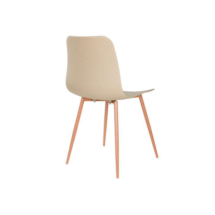 Eetkamerstoel Leon Steel Beige 49x44 cm-Eetkamerstoelen-Creating Home