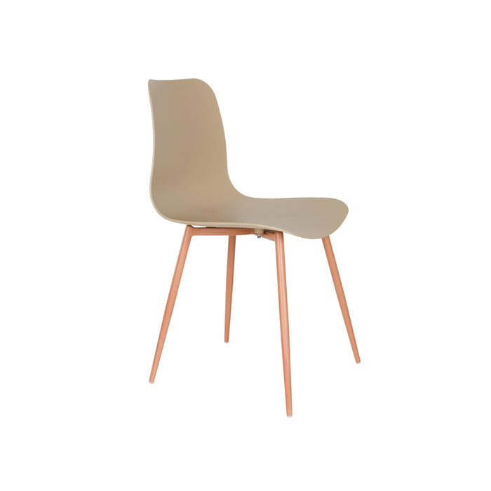 Eetkamerstoel Leon Steel Beige 49x44 cm-Eetkamerstoelen-Creating Home
