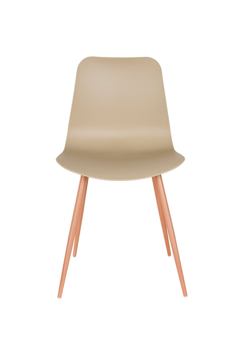 Eetkamerstoel Leon Steel Beige 49x44 cm-Fauteuils-Creating Home