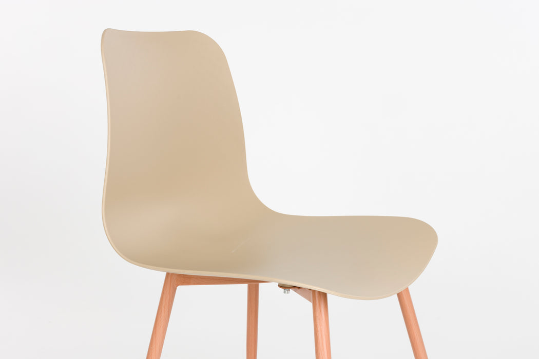 Eetkamerstoel Leon Steel Beige 49x44 cm-Fauteuils-Creating Home