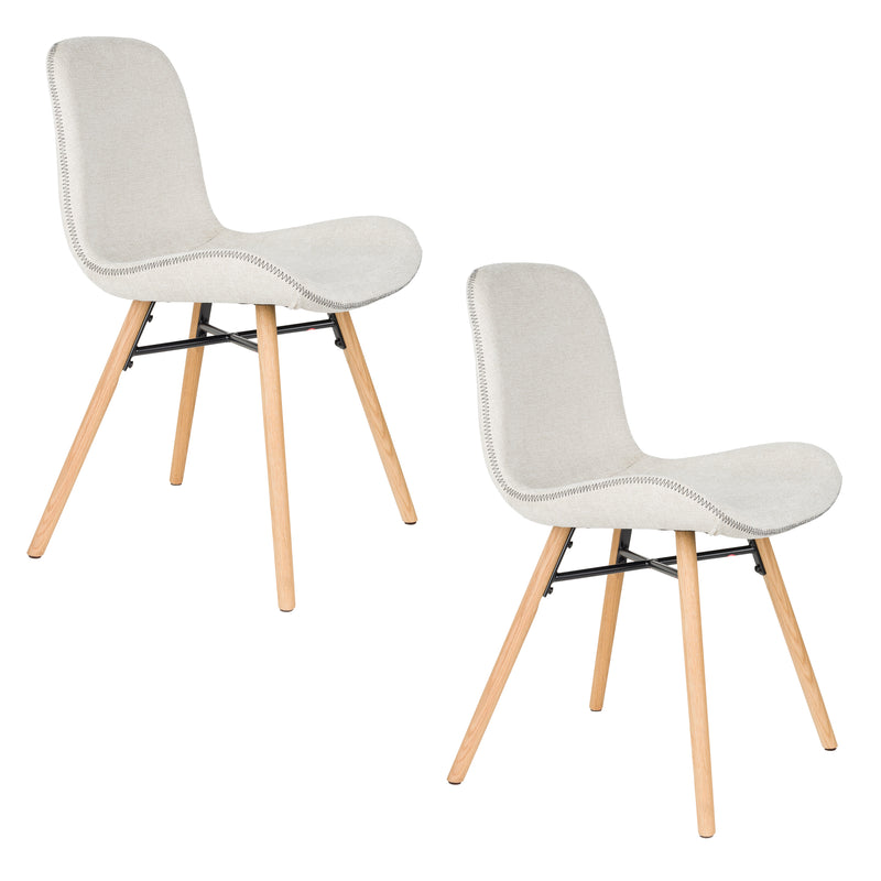 Eetkamerstoel Lester Polyester Beige 51x55.5 cm-Eetkamerstoelen-Creating Home
