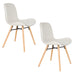 Eetkamerstoel Lester Polyester Beige 51x55.5 cm-Eetkamerstoelen-Creating Home