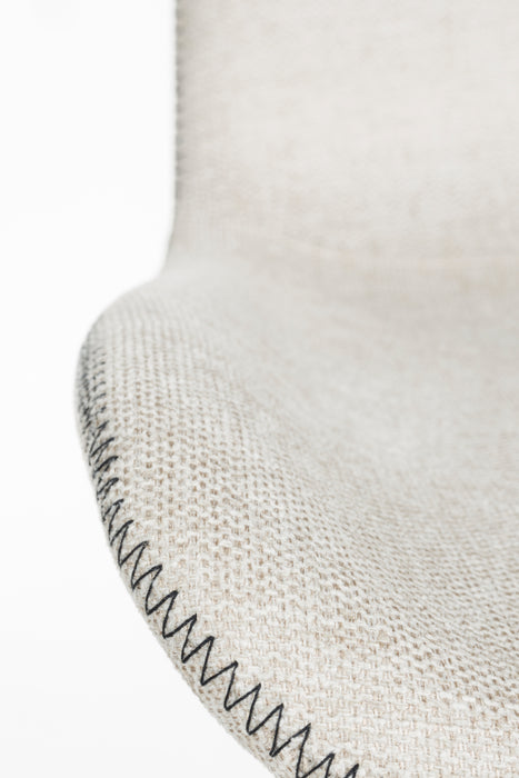 Eetkamerstoel Lester Polyester Beige 51x55.5 cm-Eetkamerstoelen-Creating Home