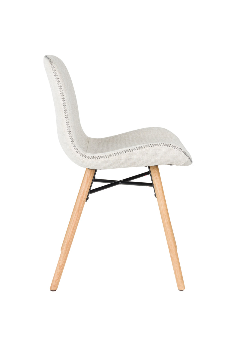 Eetkamerstoel Lester Polyester Beige 51x55.5 cm-Eetkamerstoelen-Creating Home