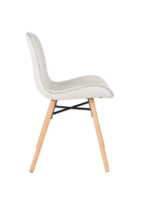 Eetkamerstoel Lester Polyester Beige 51x55.5 cm-Eetkamerstoelen-Creating Home
