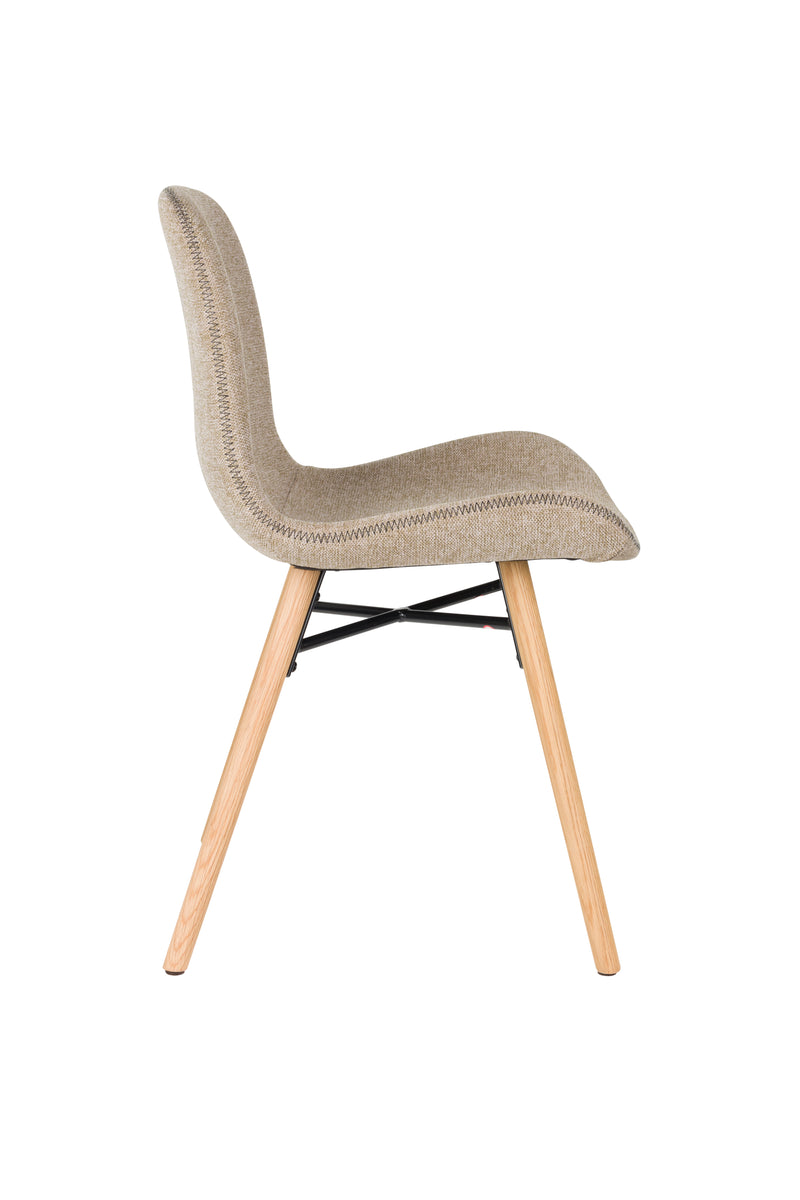 Eetkamerstoel Lester Polyester Bruin 51x55.5 cm-Eetkamerstoelen-Creating Home