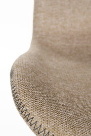 Eetkamerstoel Lester Polyester Bruin 51x55.5 cm-Eetkamerstoelen-Creating Home