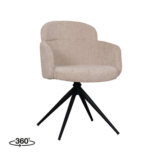 Eetkamerstoel Levi Clay Elite Zwart Metalen Frame 56x60x80 cm-Eetkamerstoelen-LABEL51