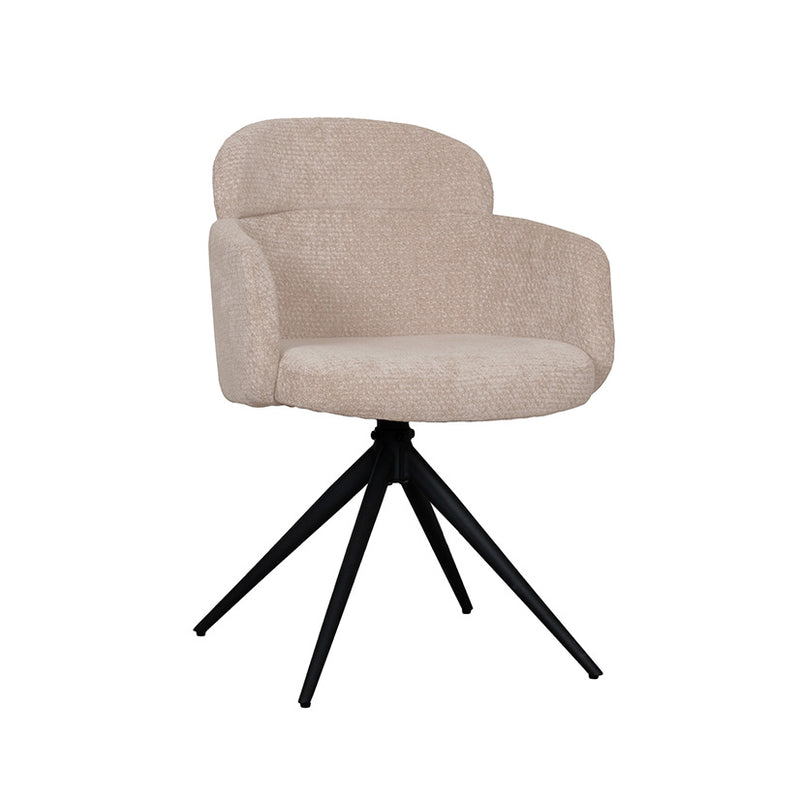 Eetkamerstoel Levi Clay Elite Zwart Metalen Frame 56x60x80 cm-Eetkamerstoelen-LABEL51